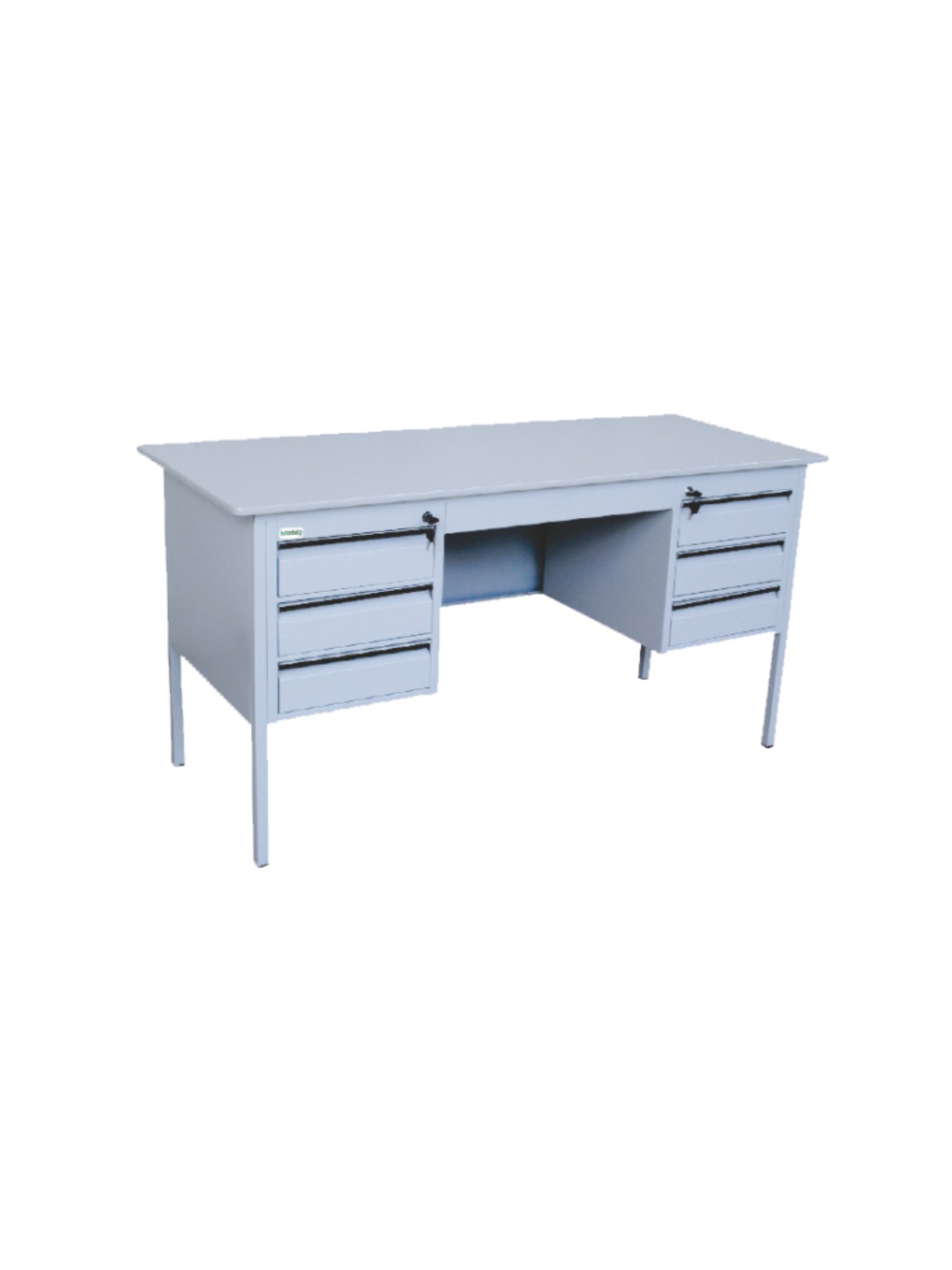 MESA DE AÇO 6 GAVETAS
